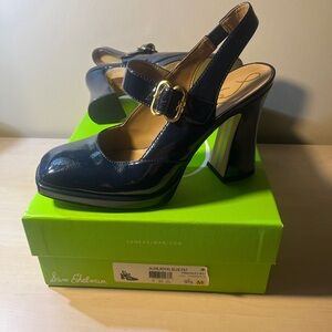 Sam Edelman Navy Patent Leather Heels
